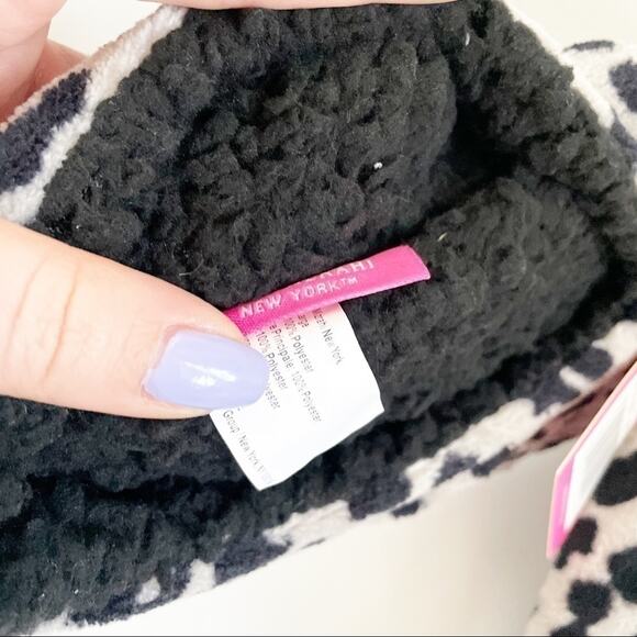 Isaac Mizrahi NWT Black & White Leopard Print Slippers Size Large - Picture 6 of 6